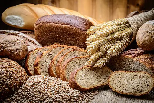 Assortment of bread with wheat