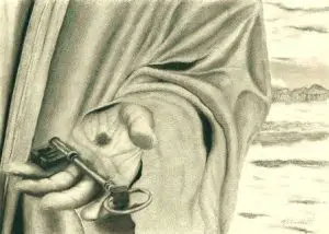 Jesus holding key