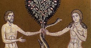 Adam, Eve and serpent