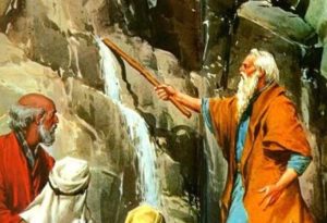 Moses and water from rock
